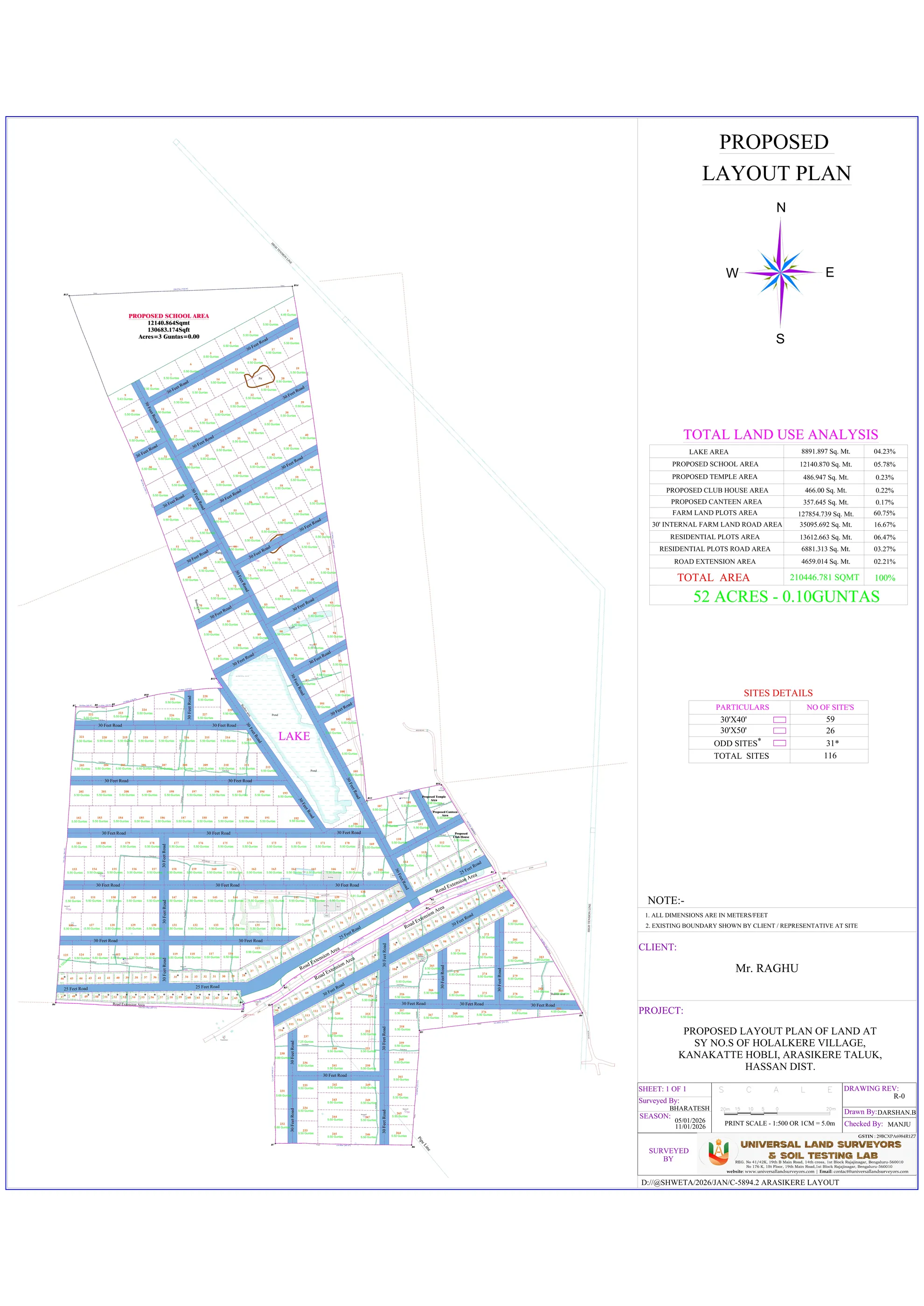 Plots Layout Example Layout Plan - 401 Plots | Small Acres Hassan